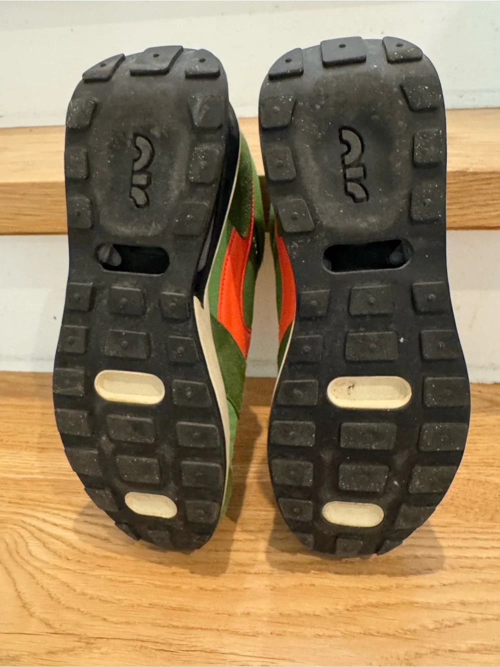 Nike Air Max Pre-Day LX Green with Orange Swoosh. Unisex.